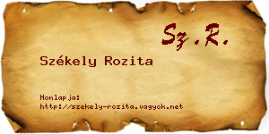 Székely Rozita névjegykártya